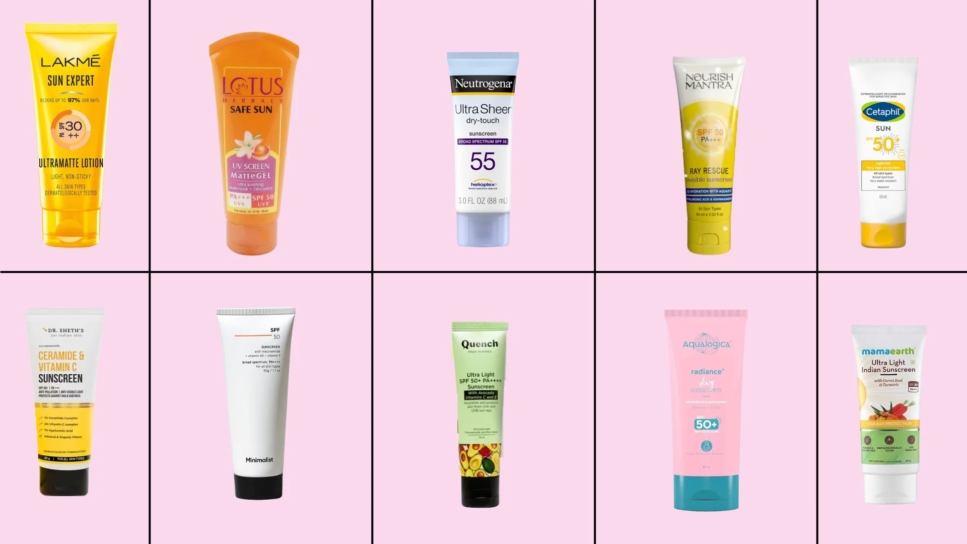 Sunscreen Brands in India