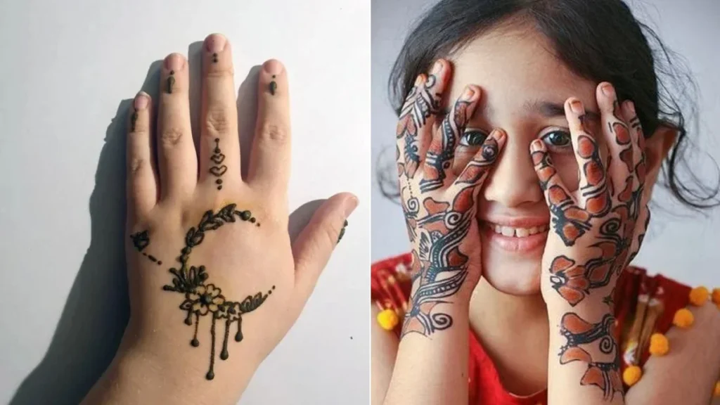 Cute Mehndi Designs for Kids Eid & Festival