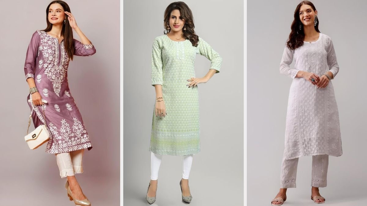 Chikankari Cotton Kurtis
